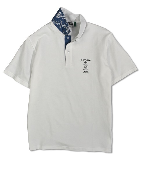 DOUBLE STEAL（ダブルスティール）の「DS World Logo POLO　ポロ（ポロシャツ・メンズ・ホワイト系その他3/ブラック系その他3/ホワイト系その他2/ブラック系その他2/ホワイト系その他/ブラック系その他・LARGE/MEDIUM/X-LARGE）」の10枚目の写真