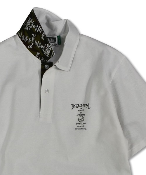 DOUBLE STEAL（ダブルスティール）の「DS World Logo POLO　ポロ（ポロシャツ・メンズ・ホワイト系その他3/ブラック系その他3/ホワイト系その他2/ブラック系その他2/ホワイト系その他/ブラック系その他・LARGE/MEDIUM/X-LARGE）」の12枚目の写真