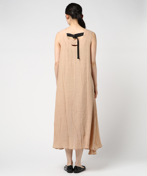 LUGG NAGG(ラグナグ)の「【Jewelobe/ ジュエローブ】バックベルトフレアワンピース(ワンピース・レディース・ベージュ/ブラウン/ピンク/ブルー・FREE)」の5枚目の写真