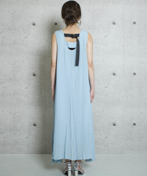 LUGG NAGG(ラグナグ)の「【Jewelobe/ ジュエローブ】バックベルトフレアワンピース(ワンピース・レディース・ベージュ/ブラウン/ピンク/ブルー・FREE)」の9枚目の写真