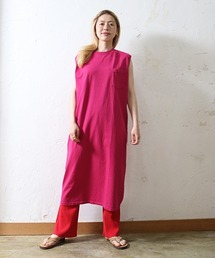 【MADE IN USA】SLEEVELESS POCKET ONEPIECE LONG / スリーブレスポケットワンピースロング
