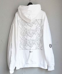アウターウェア　type02 hoodie(パーカー) ホワイト XLサイズ 「LABRAT×エヴァンゲリオン×YAR」 LABRAT（ラブラット）の「×EVANGELION×YAR type01-2 hoodie