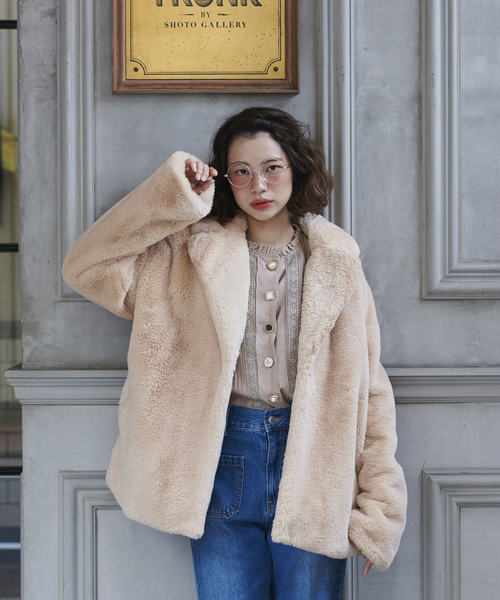 テディベアエコファー ロングコート OLIVE des OLIVE（オリーブデオリーブ）の「テディベアエコファー