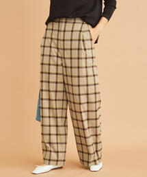 BEAUTY&YOUTH UNITED ARROWS | BY∴ チェックハイウエストタックワイドパンツ -ウォッシャブル-◆(その他パンツ)