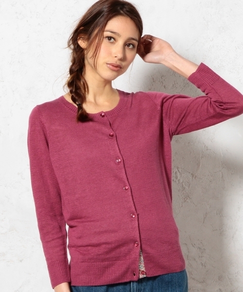 green label relaxing(グリーンレーベルリラクシング)の「◆GC LI LBTY カーディガン ◆(カーディガン/ボレロ・レディース・ブラック/ネイビー/ケリー/レッド/ベージュ/パープル/イエロー/ロイヤルブルー・44/36/38/42/40)」の6枚目の写真