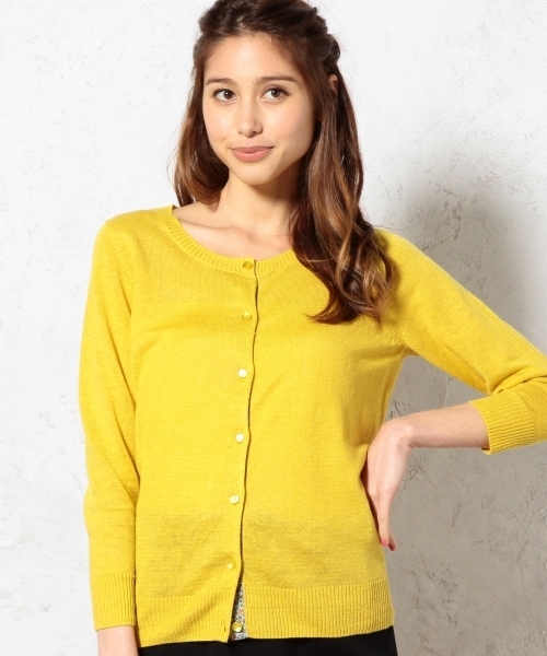 green label relaxing(グリーンレーベルリラクシング)の「◆GC LI LBTY カーディガン ◆(カーディガン/ボレロ・レディース・ブラック/ネイビー/ケリー/レッド/ベージュ/パープル/イエロー/ロイヤルブルー・44/36/38/42/40)」の7枚目の写真