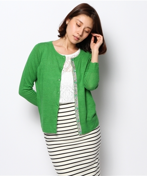 green label relaxing(グリーンレーベルリラクシング)の「◆GC LI LBTY カーディガン ◆(カーディガン/ボレロ・レディース・ブラック/ネイビー/ケリー/レッド/ベージュ/パープル/イエロー/ロイヤルブルー・44/36/38/42/40)」の12枚目の写真