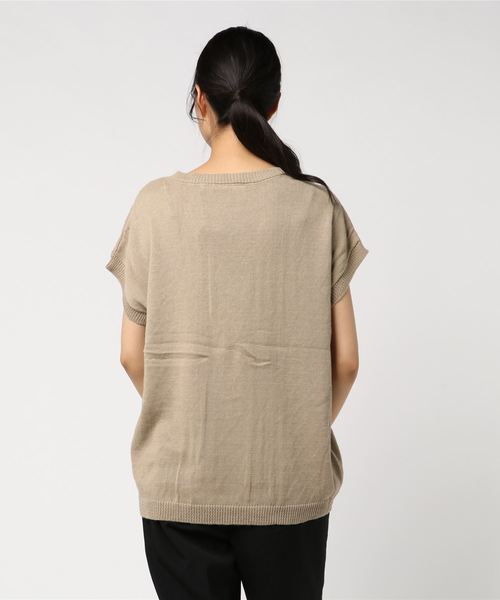 MashuKashu（マシュカシュ）の「透かし編みプルオーバー（ニット/セーター・レディース・チャコールグレー/ベージュ/オフホワイト・フリー）」の5枚目の写真