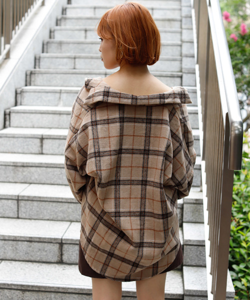 VANNIE U(ヴァニーユー)の「VANNIE U オーバーチェックシャツ(シャツ/ブラウス・レディース・ベージュ/ナチュラル・FREE)」の10枚目の写真