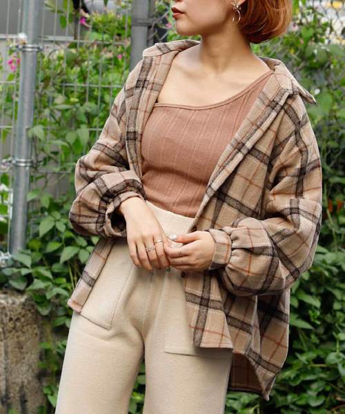 VANNIE U(ヴァニーユー)の「VANNIE U オーバーチェックシャツ(シャツ/ブラウス・レディース・ベージュ/ナチュラル・FREE)」の15枚目の写真