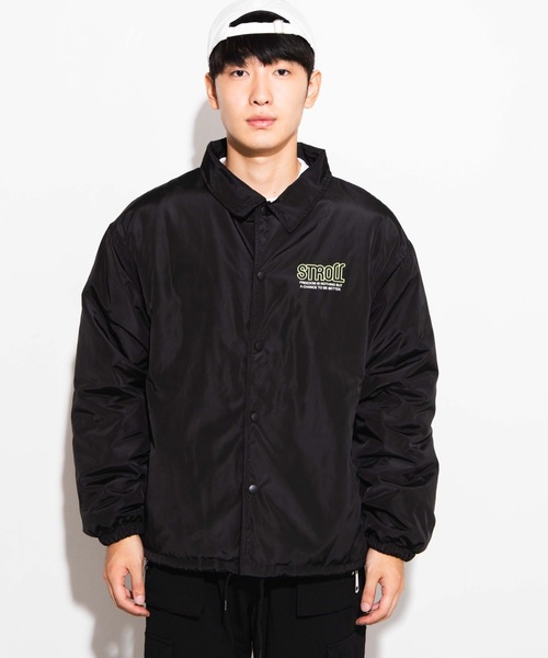 WEGO（ウィゴー）の「WEGO/グラフィックボアコーチジャケット（ブルゾン・メンズ・ブラック/パープル・MEDIUM/LARGE）」の10枚目の写真