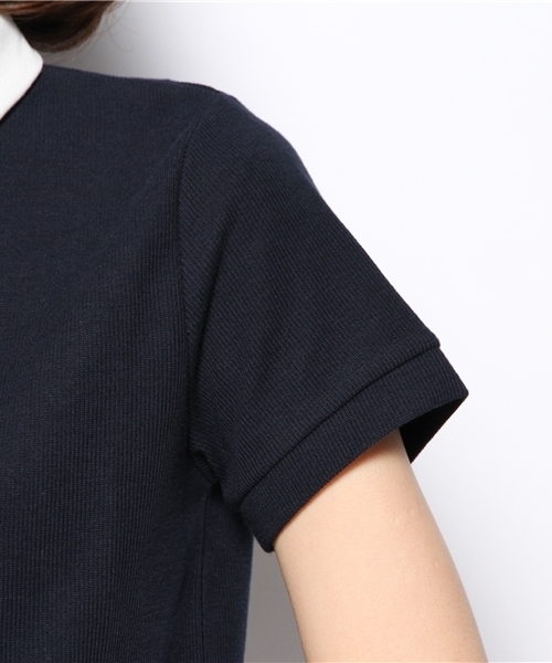 Chico(チコ)の「薄ワッフル衿付きTOPS(Tシャツ/カットソー・レディース・ホワイト/グレー/オフホワイト/ネイビー・FREE)」の10枚目の写真