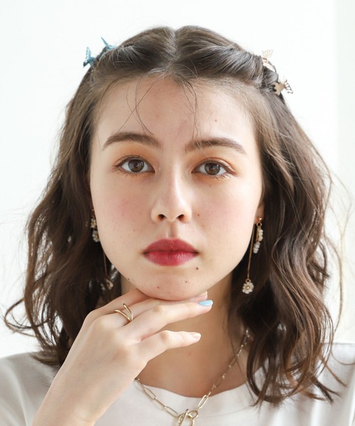 Me%（ミィパーセント）の「☆2点SET☆チョウチョウ2Pチビクリップ（その他ヘアアクセサリー・レディース・ライトイエロー/ライトグレー/サックスブルー/ベージュ・FREE）」の14枚目の写真