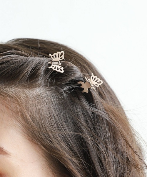 Me%（ミィパーセント）の「☆2点SET☆チョウチョウ2Pチビクリップ（その他ヘアアクセサリー・レディース・ライトイエロー/ライトグレー/サックスブルー/ベージュ・FREE）」の13枚目の写真