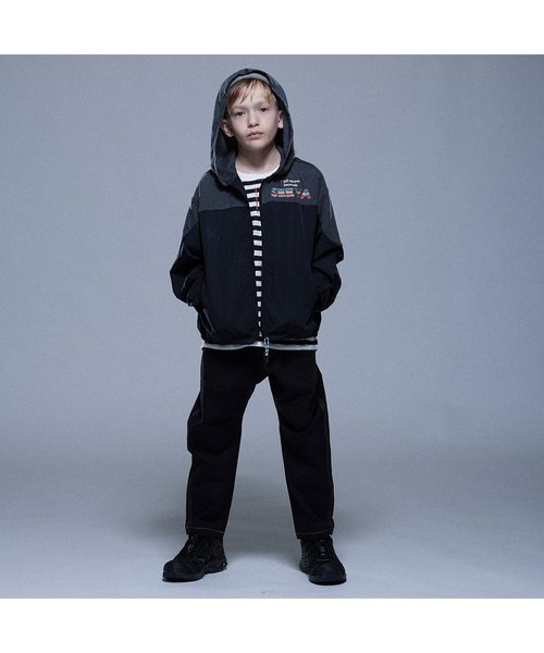 BREEZE（ブリーズ）の「/ソフトシェルウインドパーカー ジュニア（パーカー・キッズ・ブラック/ブルー・LARGE/SMALL/MEDIUM/X-SMALL）」の15枚目の写真