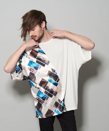 NO ID. | スカーフ切替ルーズT(Tシャツ/カットソー)
