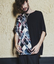 NO ID. | スカーフ切替ルーズT(Tシャツ/カットソー)