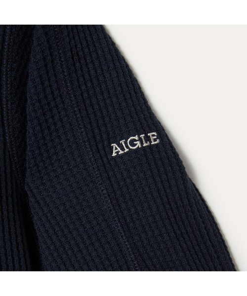 AIGLE(エーグル)の「吸水速乾 ルミラソル ワッフルTシャツ(Tシャツ/カットソー・レディース・エメラルド/ダークネイビー/オフホワイト・S/M/L)」の8枚目の写真