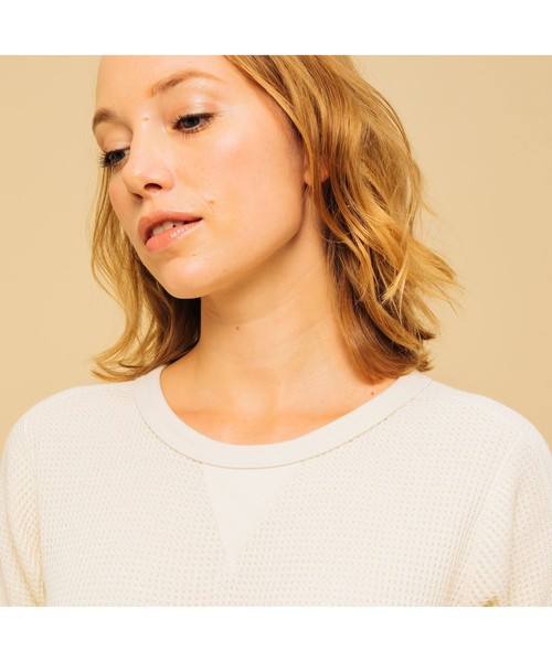 AIGLE(エーグル)の「吸水速乾 ルミラソル ワッフルTシャツ(Tシャツ/カットソー・レディース・エメラルド/ダークネイビー/オフホワイト・S/M/L)」の11枚目の写真