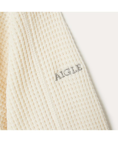 AIGLE(エーグル)の「吸水速乾 ルミラソル ワッフルTシャツ(Tシャツ/カットソー・レディース・エメラルド/ダークネイビー/オフホワイト・S/M/L)」の14枚目の写真