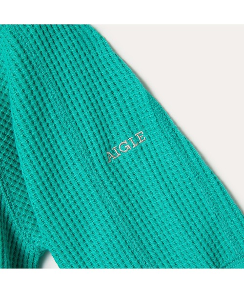 AIGLE(エーグル)の「吸水速乾 ルミラソル ワッフルTシャツ(Tシャツ/カットソー・レディース・エメラルド/ダークネイビー/オフホワイト・S/M/L)」の19枚目の写真