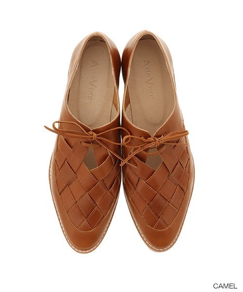 A de Vivre（アドゥヴィーヴル）の「【本革】メッシュレザーシューズ（その他シューズ・レディース・ブラック/ベージュ/イエロー/キャメル・LL/M/L/S）」の4枚目の写真