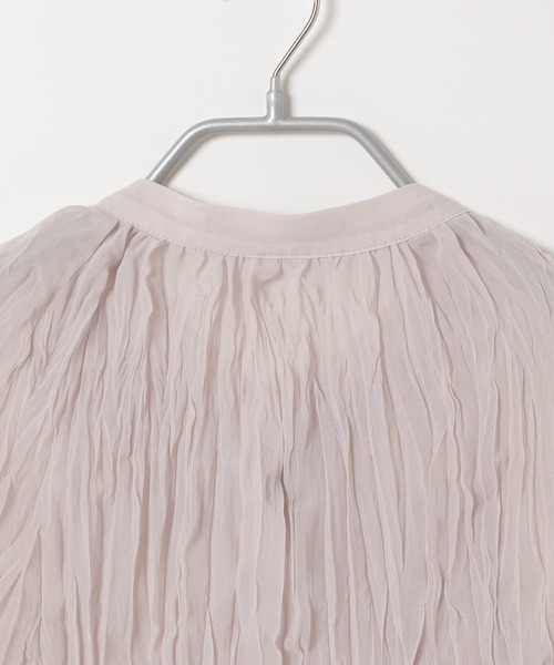 Heather(ヘザー)の「ワッシャーバンドカラーシャツ 887350(シャツ/ブラウス・レディース・ブラック/アイボリー/ピンク系その他・FREE)」の7枚目の写真