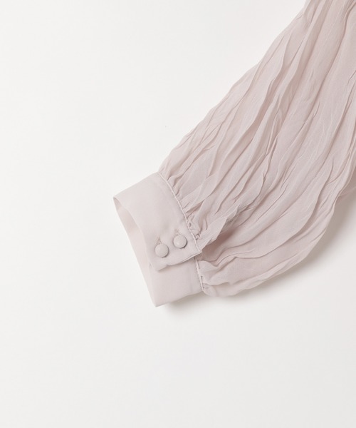 Heather(ヘザー)の「ワッシャーバンドカラーシャツ 887350(シャツ/ブラウス・レディース・ブラック/アイボリー/ピンク系その他・FREE)」の9枚目の写真