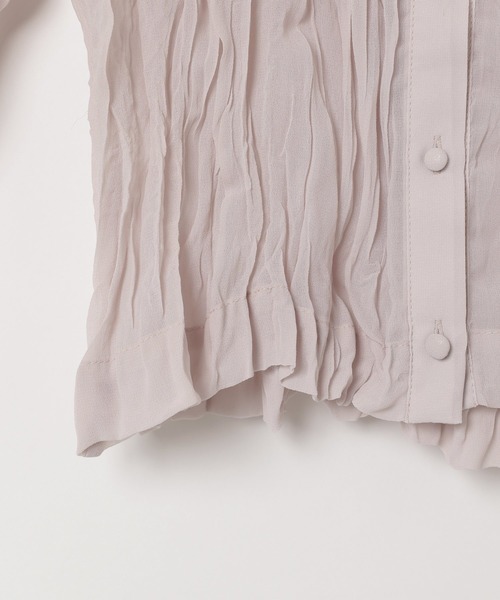 Heather(ヘザー)の「ワッシャーバンドカラーシャツ 887350(シャツ/ブラウス・レディース・ブラック/アイボリー/ピンク系その他・FREE)」の11枚目の写真