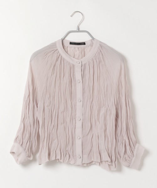 Heather(ヘザー)の「ワッシャーバンドカラーシャツ 887350(シャツ/ブラウス・レディース・ブラック/アイボリー/ピンク系その他・FREE)」の14枚目の写真