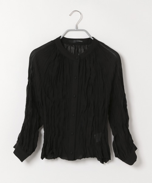 Heather(ヘザー)の「ワッシャーバンドカラーシャツ 887350(シャツ/ブラウス・レディース・ブラック/アイボリー/ピンク系その他・FREE)」の16枚目の写真