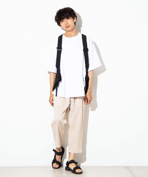 WEGO（ウィゴー）の「WEGO/リネンミックスクロップドパンツ（スラックス・メンズ・ベージュ/ダークグレー/ネイビー/ブラック・LARGE/MEDIUM）」の12枚目の写真