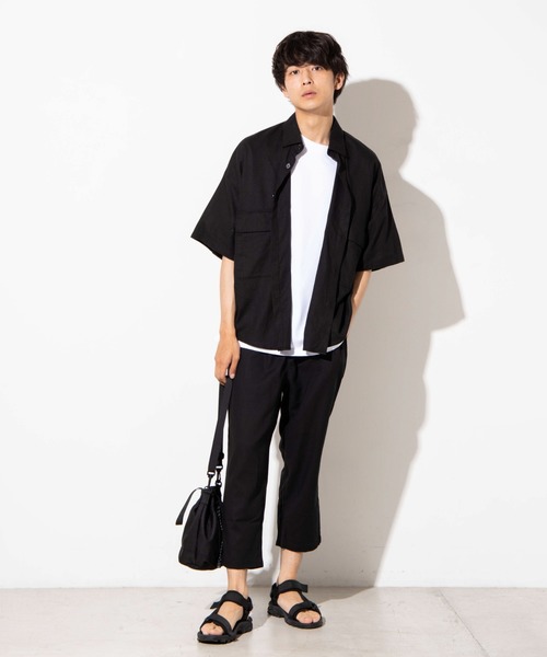 WEGO（ウィゴー）の「WEGO/リネンミックスクロップドパンツ（スラックス・メンズ・ベージュ/ダークグレー/ネイビー/ブラック・LARGE/MEDIUM）」の19枚目の写真