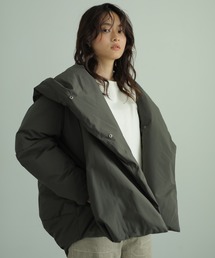 AMERICAN HOLIC | 【2020AW】バックドレープフード付き中綿コート　＊(その他アウター)