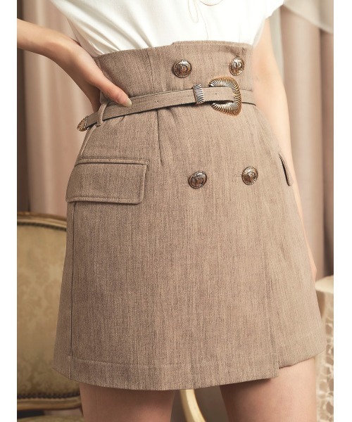 Darich（ダーリッチ）の「ハイウエストベルトスカート（スカート・レディース・ピンク/マスタード/ブラウン系その他・S/M）」の13枚目の写真