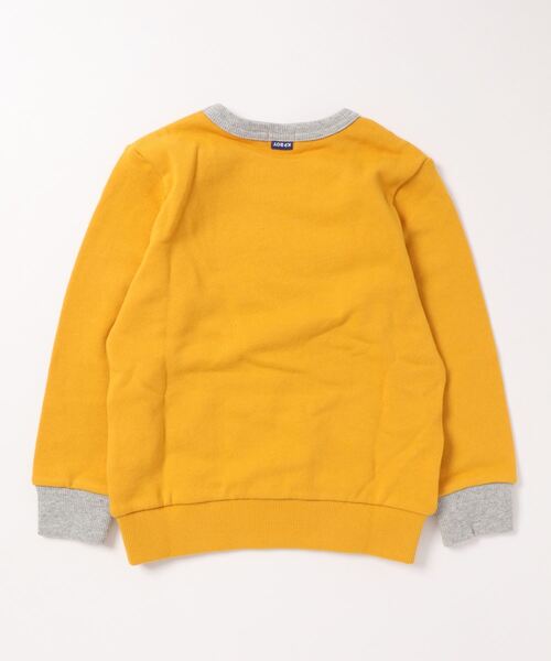 KP BOY（ケーピーボーイ）の「裏毛トレーナー（100-110ｃｍ）（スウェット・キッズ・杢グレー/イエロー・100cm/110cm）」の5枚目の写真