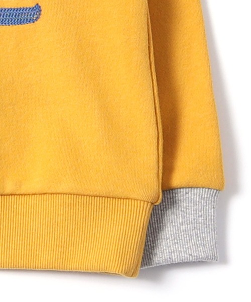 KP BOY（ケーピーボーイ）の「裏毛トレーナー（100-110ｃｍ）（スウェット・キッズ・杢グレー/イエロー・100cm/110cm）」の4枚目の写真