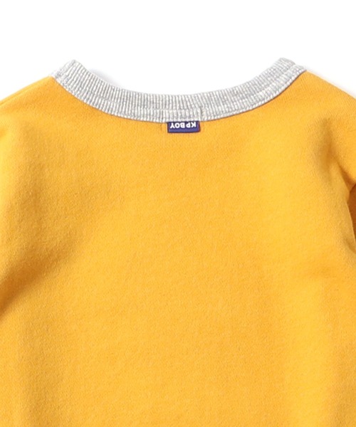 KP BOY（ケーピーボーイ）の「裏毛トレーナー（100-110ｃｍ）（スウェット・キッズ・杢グレー/イエロー・100cm/110cm）」の8枚目の写真