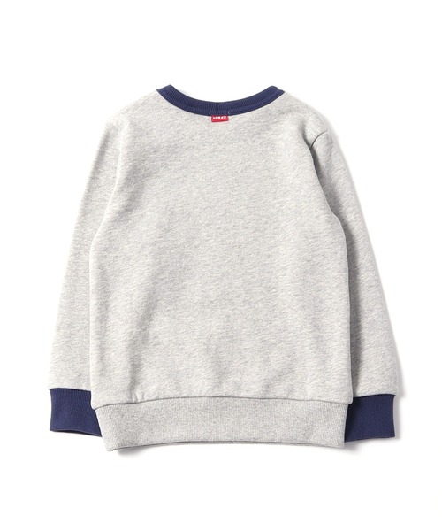 KP BOY（ケーピーボーイ）の「裏毛トレーナー（100-110ｃｍ）（スウェット・キッズ・杢グレー/イエロー・100cm/110cm）」の7枚目の写真