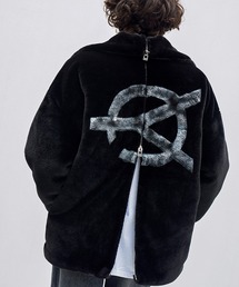 OY | 『OY/オーワイ』BOTH ZIPPER LOGO FUR JACKET/韓国ブランド ボースジッパーロゴファーJK ジップアップジャケット(ブルゾン)