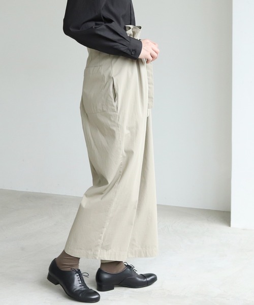 yuni（ユニ ）の「○80/2コットン強撚ギャバ drawstrings パンツ