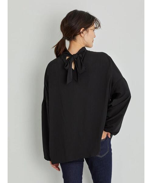 AMERICAN HOLIC（アメリカンホリック）の「バックリボン袖ギャザーブラウス（シャツ/ブラウス・レディース・ブラック/オフホワイト・FREE）」の21枚目の写真
