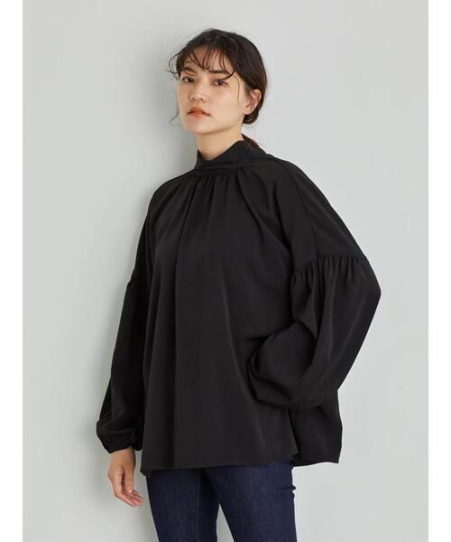 AMERICAN HOLIC（アメリカンホリック）の「バックリボン袖ギャザーブラウス（シャツ/ブラウス・レディース・ブラック/オフホワイト・FREE）」の22枚目の写真