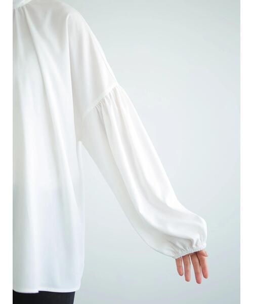 AMERICAN HOLIC（アメリカンホリック）の「バックリボン袖ギャザーブラウス（シャツ/ブラウス・レディース・ブラック/オフホワイト・FREE）」の16枚目の写真