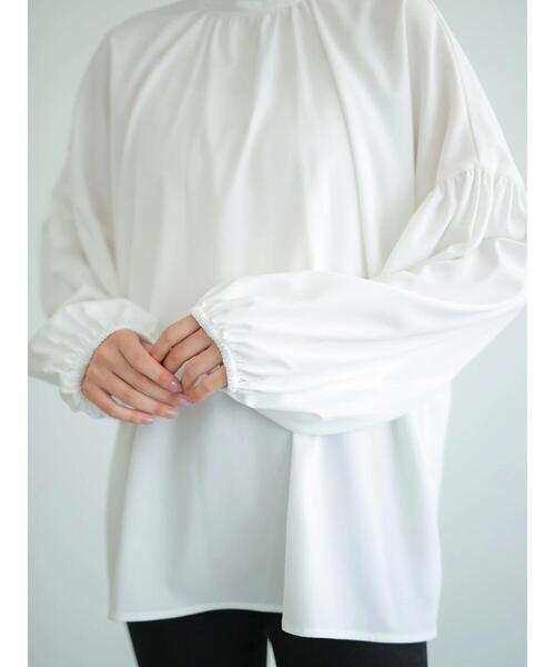 AMERICAN HOLIC（アメリカンホリック）の「バックリボン袖ギャザーブラウス（シャツ/ブラウス・レディース・ブラック/オフホワイト・FREE）」の17枚目の写真