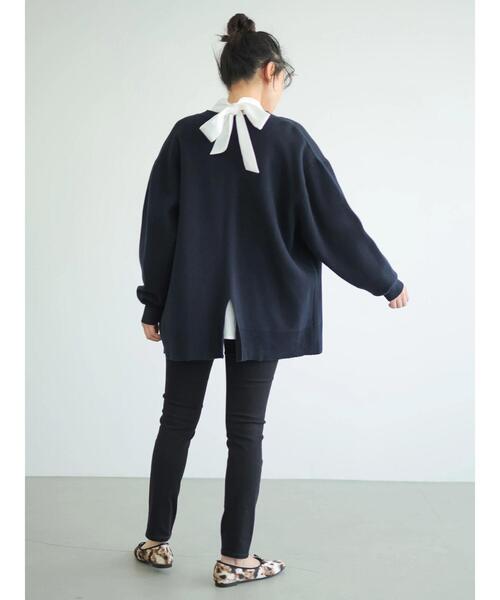 AMERICAN HOLIC（アメリカンホリック）の「バックリボン袖ギャザーブラウス（シャツ/ブラウス・レディース・ブラック/オフホワイト・FREE）」の20枚目の写真