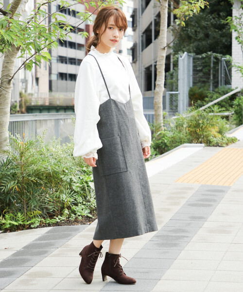 セール ブランド古着 サロペットスカート ジャンパースカート Mysty Woman ミスティウーマン のファッション通販 Zozoused