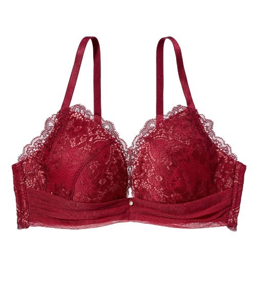 PEACH JOHN（ピーチジョン）の「【盛りブラ売上No.1※ヒットシリーズ！盛れるのにまるでノンワイヤーのような着け心地】ナイスバディブラミスティブーケ（ブラジャー・レディース・ホワイト/チェリーピンク/ブルー/ネイビー/ピンク/ボルドー/ブルーグリーン/ラベンダー/ブラック/ダークパープル/スモークピンク/オフホワイト/レッド・B65/B70/C70/D70/B75/A65/A70/A75/C65/C75/D65/D75/E65/E70/E75/F65/F70/F75/E80/C80/D80）」の12枚目の写真