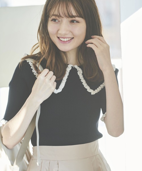 31 Sons de mode❤︎綺麗め大人カラーニット 31 Sons de mode（トランテアン ソン ドゥ モード）の「リブ