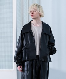 YUEATE | "tielocken pu leather jacket"タイロッケンPUレザージャケット(その他アウター)